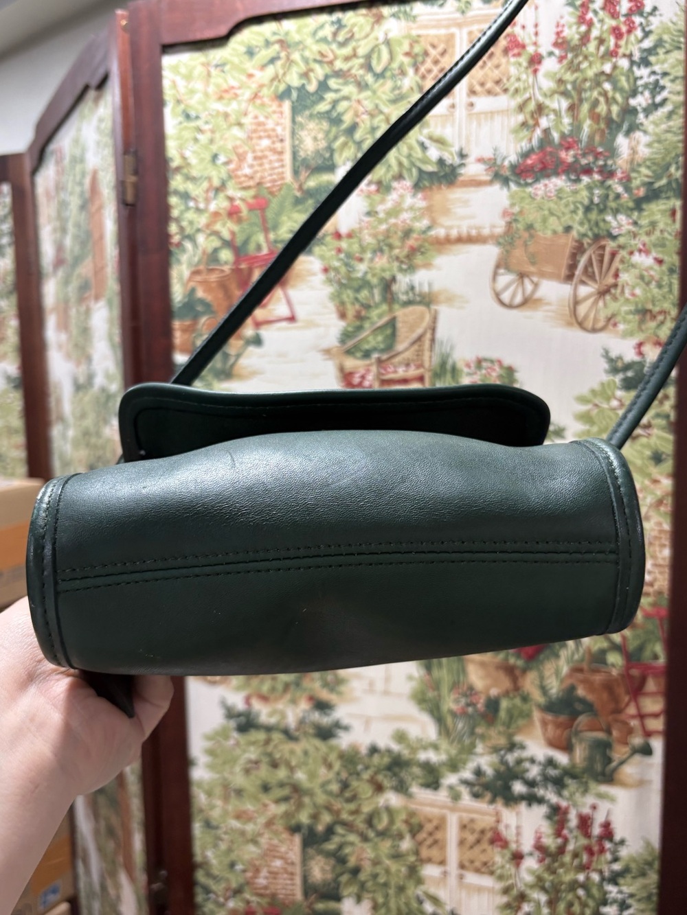 Vintage Coach Chrystie Green Crossbody - Picture 3 of 6
